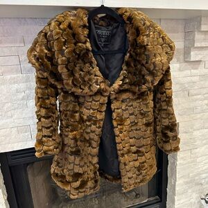 Guess faux fur coat ￼
